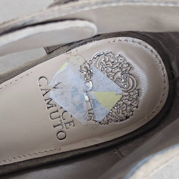 Vince Camuto Ennley Size 11 Suede Open Peep Toe Cut Out Shootie Zip Heel Leather - Picture 9 of 10